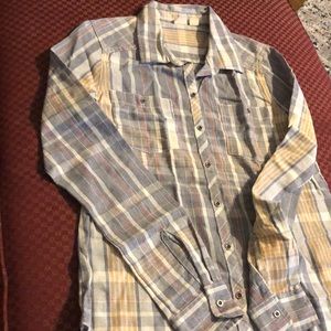 Roxy size small plaid button down